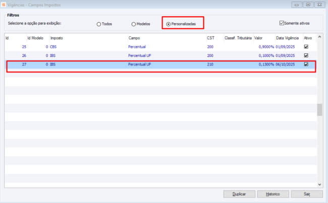 Vigências_Percentuais_Personalizada