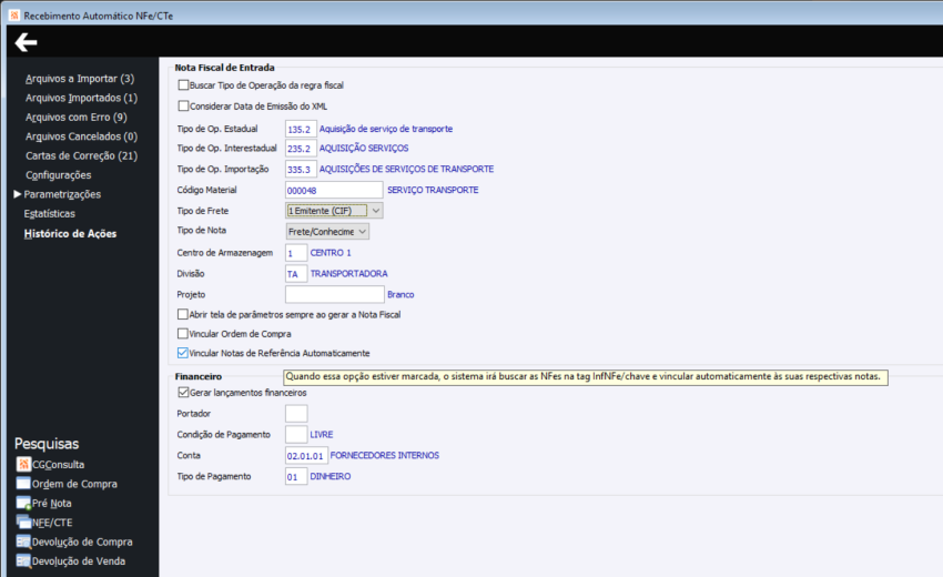 Vincular Notas de Referência Automaticamente